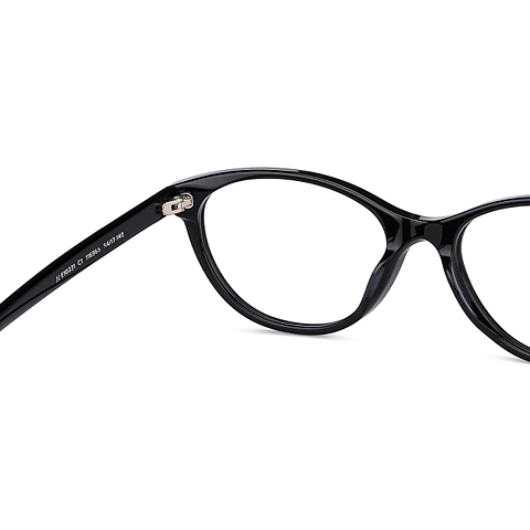 John Jacobs Screen Glasses Black Full Rim Cat Eye right side