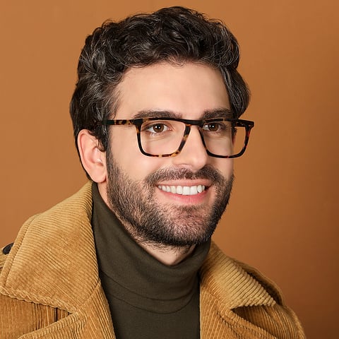 John Jacobs Online Light Brown Full Rim Square left side