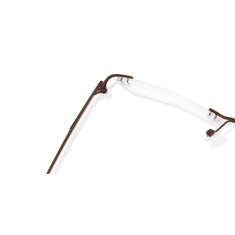 John Jacobs Dark Brown Rimless Rectangle left side John Jacobs Dark Brown Rimless Rectangle left side