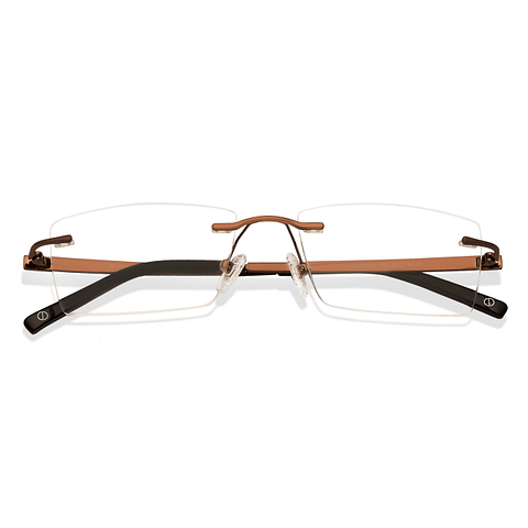 John Jacobs Dark Brown Rimless Rectangle right side John Jacobs Dark Brown Rimless Rectangle right side