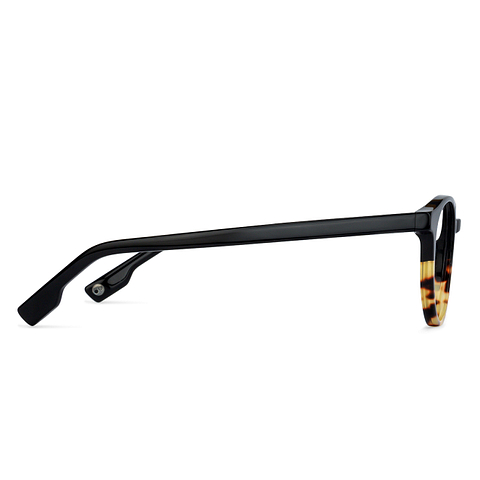 John Jacobs Screen Glasses Black Full Rim Round left side