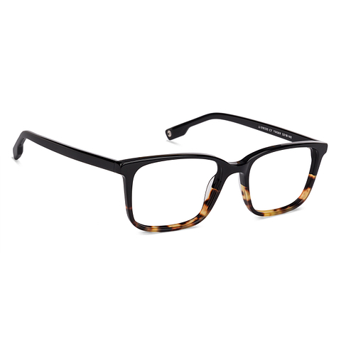 John Jacobs Black Full Rim Rectangle left side