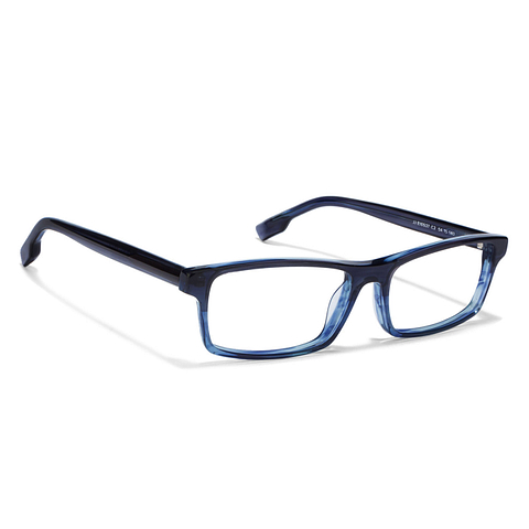 John Jacobs Online Blue Transparent Full Rim Rectangle left side
