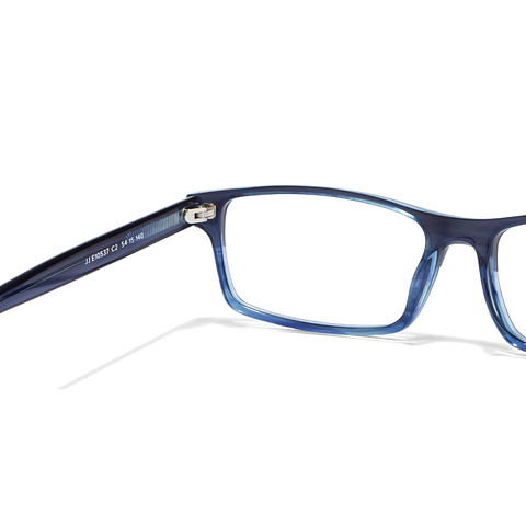 John Jacobs Online Blue Transparent Full Rim Rectangle left side