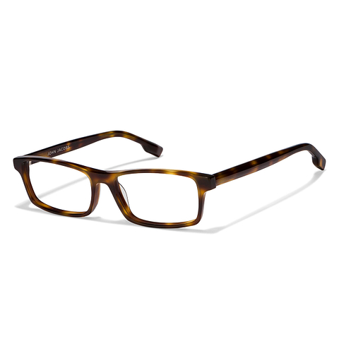 John Jacobs Light Brown Full Rim Rectangle left side
