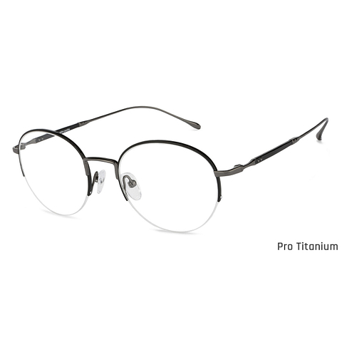 John Jacobs Mid Gunmetal Half Rim Round right side