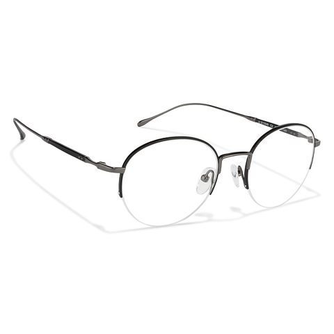 John Jacobs Mid Gunmetal Half Rim Round left side