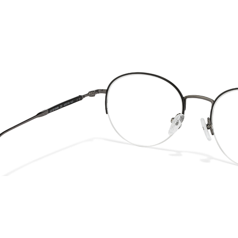 John Jacobs Mid Gunmetal Half Rim Round left side