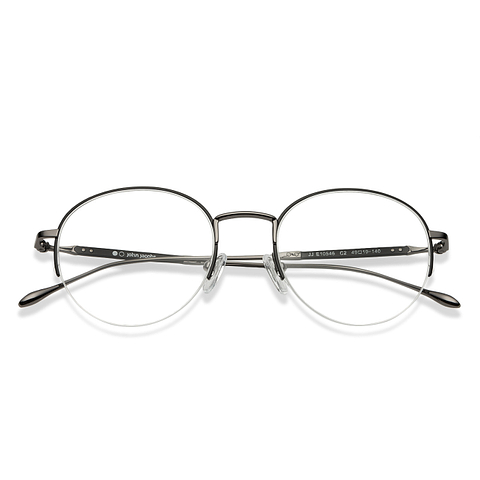 John Jacobs Mid Gunmetal Half Rim Round right side