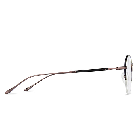 John Jacobs Online Black Half Rim Round left side
