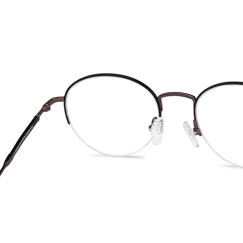 John Jacobs Online Black Half Rim Round right side