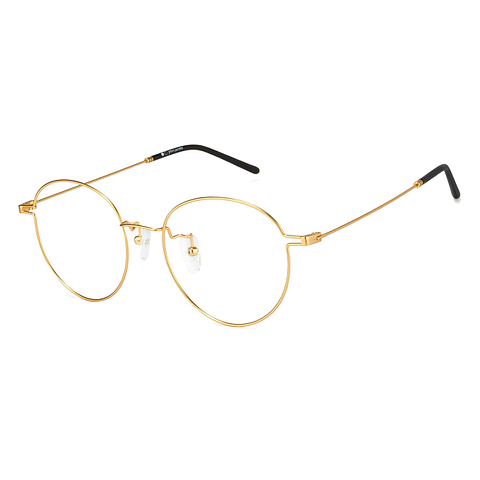 John Jacobs Online Pro Titanium Gold Full Rim Round left side