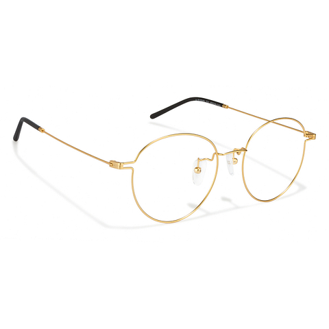 John Jacobs Online Pro Titanium Gold Full Rim Round left side