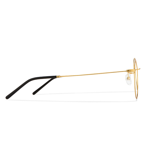 John Jacobs Online Pro Titanium Gold Full Rim Round right side