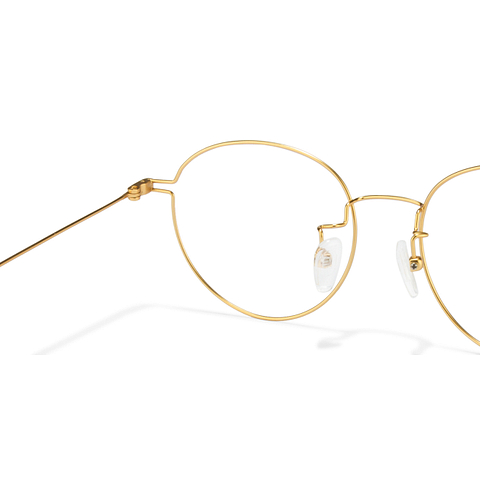 John Jacobs Online Pro Titanium Gold Full Rim Round left side