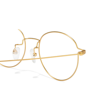 John Jacobs Online Pro Titanium Gold Full Rim Round right side