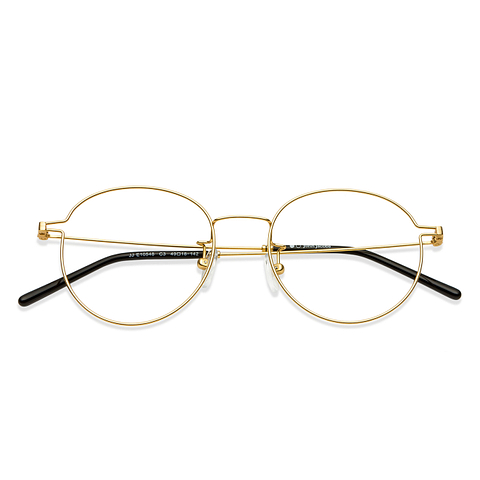 John Jacobs Online Pro Titanium Gold Full Rim Round right side