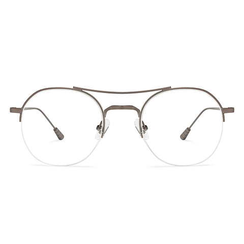John Jacobs Online Gray Half Rim Round left side