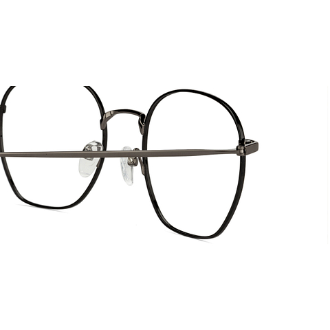 John Jacobs Black Full Rim Geometric left side