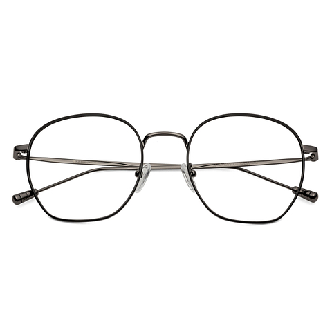 John Jacobs Black Full Rim Geometric right side