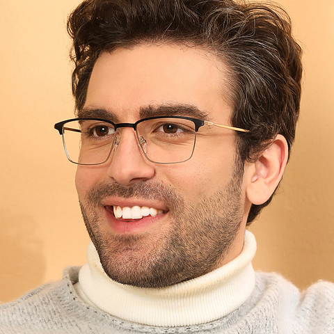 John Jacobs Online Black Full Rim Rectangle left side