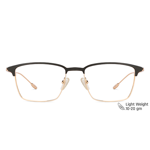 John Jacobs Online Black Full Rim Rectangle left side