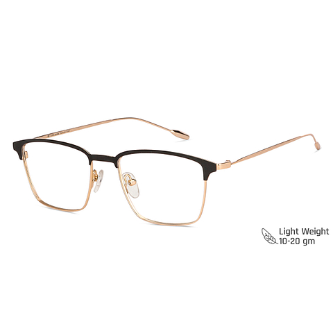 John Jacobs Online Black Full Rim Rectangle right side
