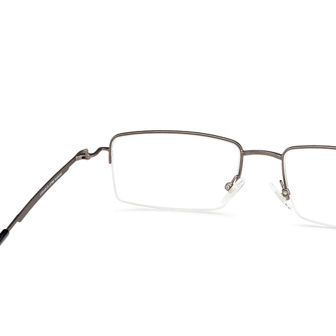 John Jacobs Grey Half Rim Rectangle left side