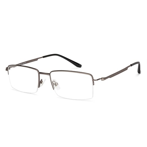 John Jacobs Online Gray Half Rim Rectangle left side