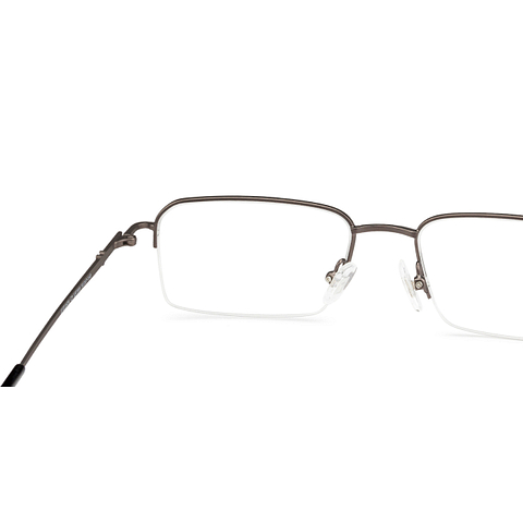 John Jacobs Gray Half Rim Rectangle left side