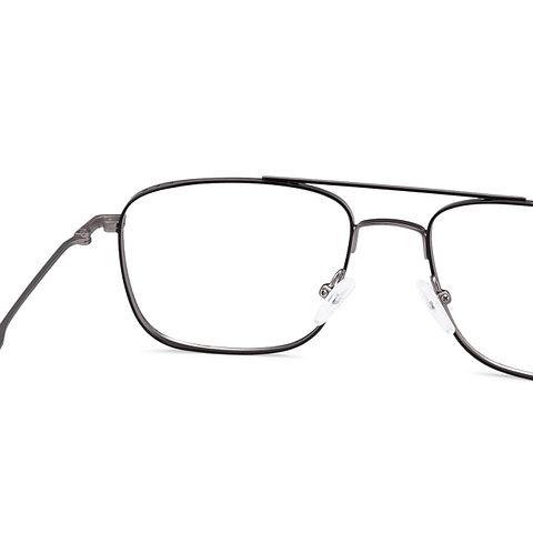 John Jacobs Gunmetal Full Rim Square left side