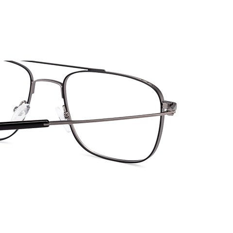 John Jacobs Gunmetal Full Rim Square right side