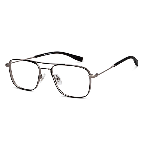 John Jacobs Online Dark Gunmetal Full Rim Rectangle right side