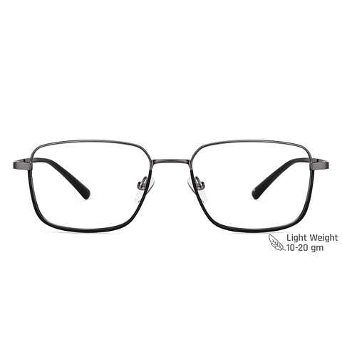 John Jacobs Black Full Rim Square left side