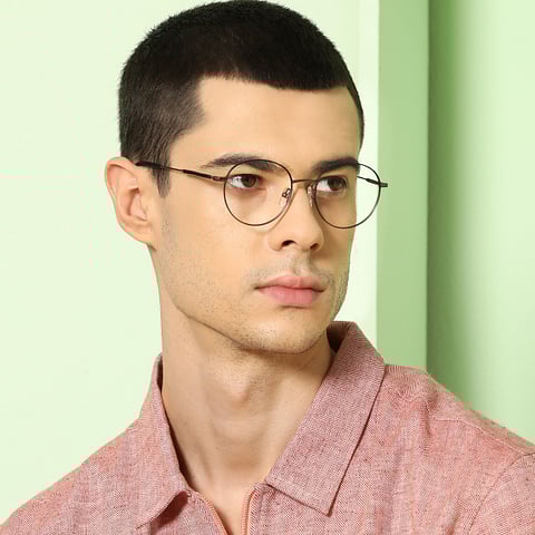 John Jacobs Black Full Rim Round left side