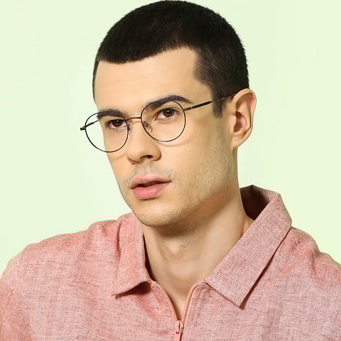 John Jacobs Black Full Rim Round left side