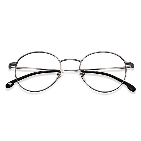 John Jacobs Online Matte Gunmetal Full Rim Round left side