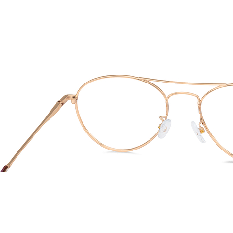 John Jacobs Online Rose Gold Full Rim Aviator left side John Jacobs Online Rose Gold Full Rim Aviator left side