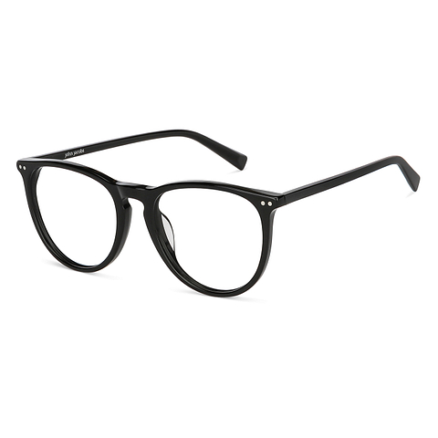 John Jacobs Online Black Full Rim Round right side