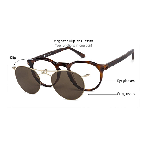 John Jacobs Light Brown Full Rim Round right side