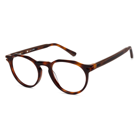 John Jacobs Light Brown Full Rim Round left side