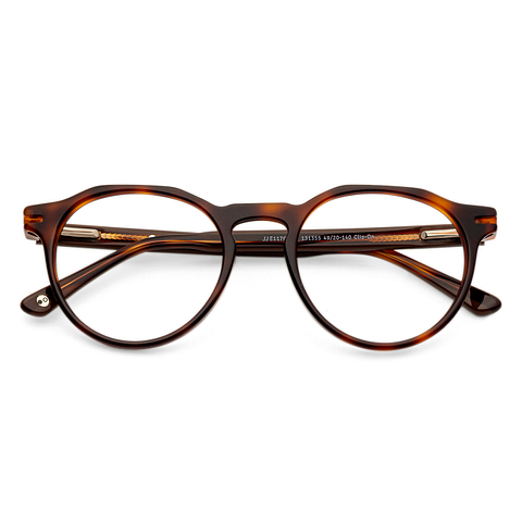 John Jacobs Light Brown Full Rim Round left side