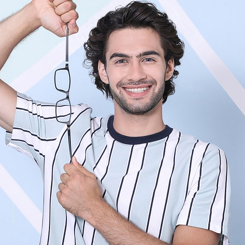 John Jacobs Black Full Rim Rectangle left side