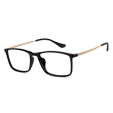 John Jacobs Black Full Rim Rectangle left side