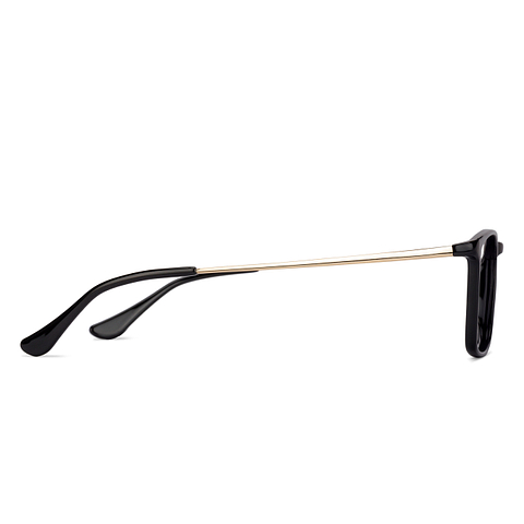John Jacobs Black Full Rim Rectangle left side