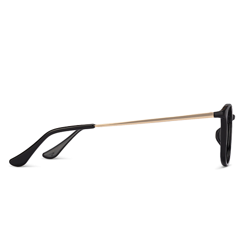 John Jacobs Black Full Rim Rectangle left side