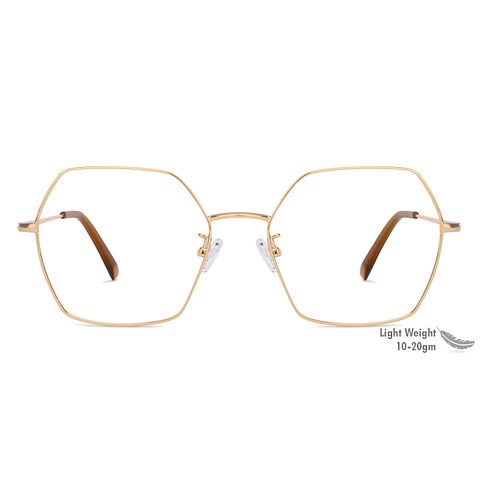 John Jacobs Online Gold Full Rim Hexagonal right side
