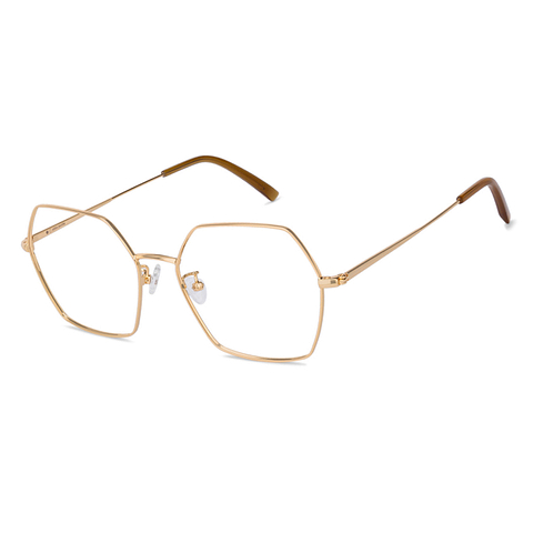 John Jacobs Online Gold Full Rim Hexagonal right side