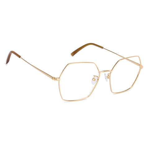 John Jacobs Online Gold Full Rim Hexagonal left side