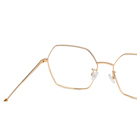 John Jacobs Online Gold Full Rim Hexagonal left side